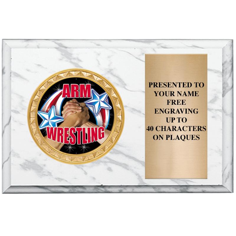 6" X 4" WHITE MBL INSERT PLQ