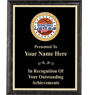 USSSA Executive Black Marbleized Plaques