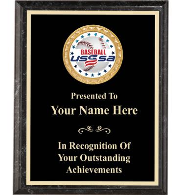 USSSA Executive Black Marbleized Plaques