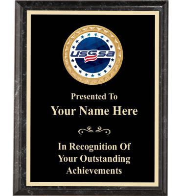 USSSA Executive Black Marbleized Plaques