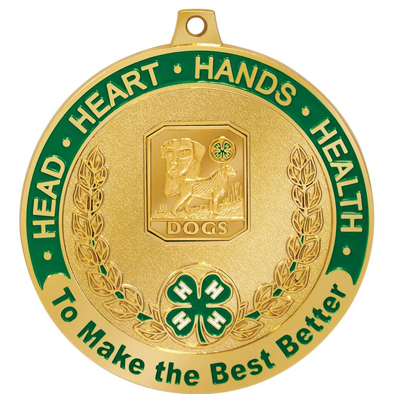 2 1/2"4H DOG MDL-GR/WH RIB