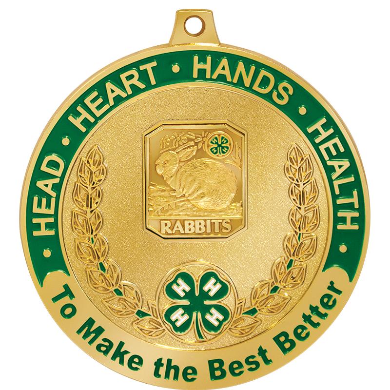 2 1/2"4H RABBITS MDL-GR/WH RIB