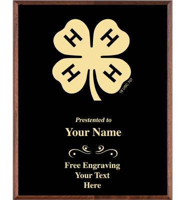 4-H Black Metallix Plaques