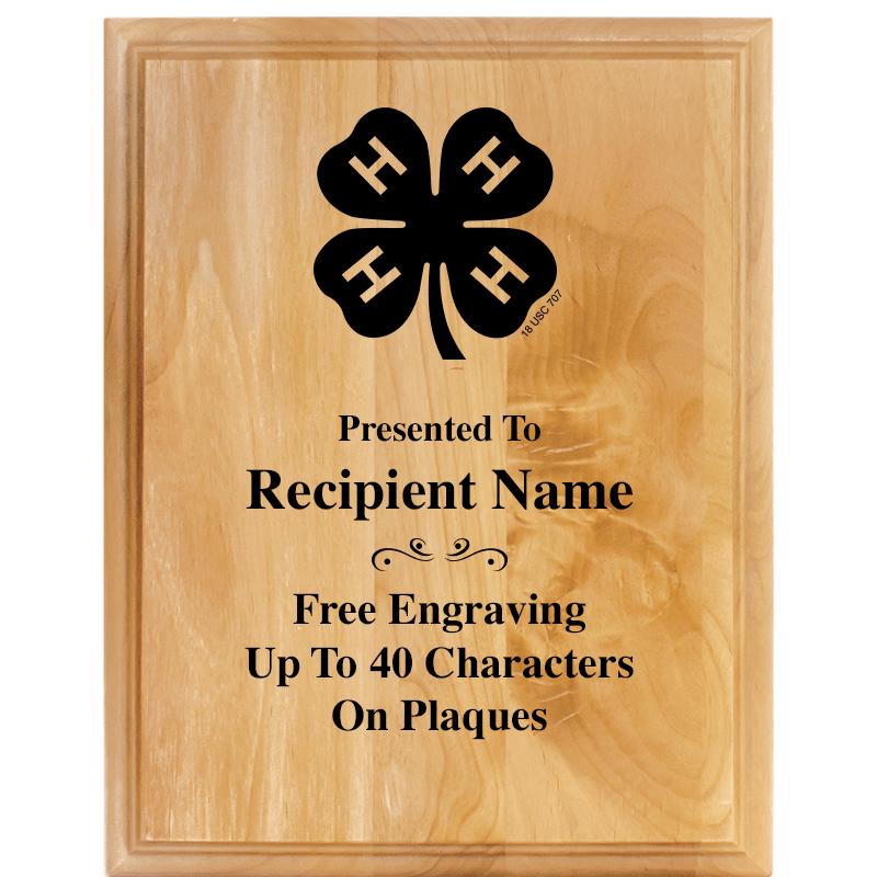 7"X9" 4H ALDER WOOD PLAQUE