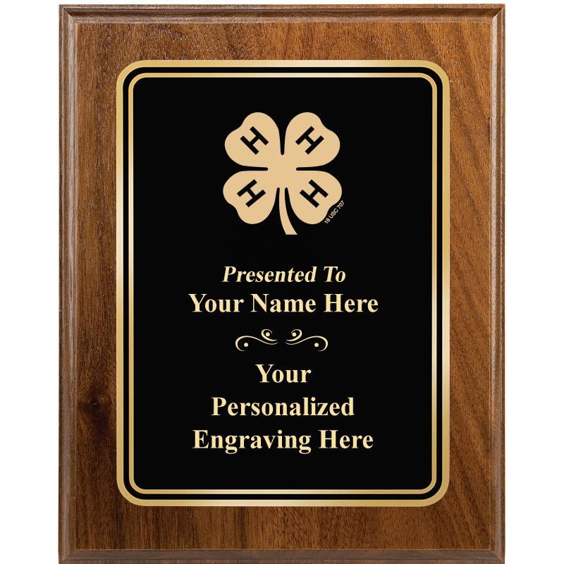 8"X10" 4H HERITAGE WALNUT PLQ