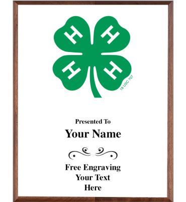 4-H Classic White Plaque