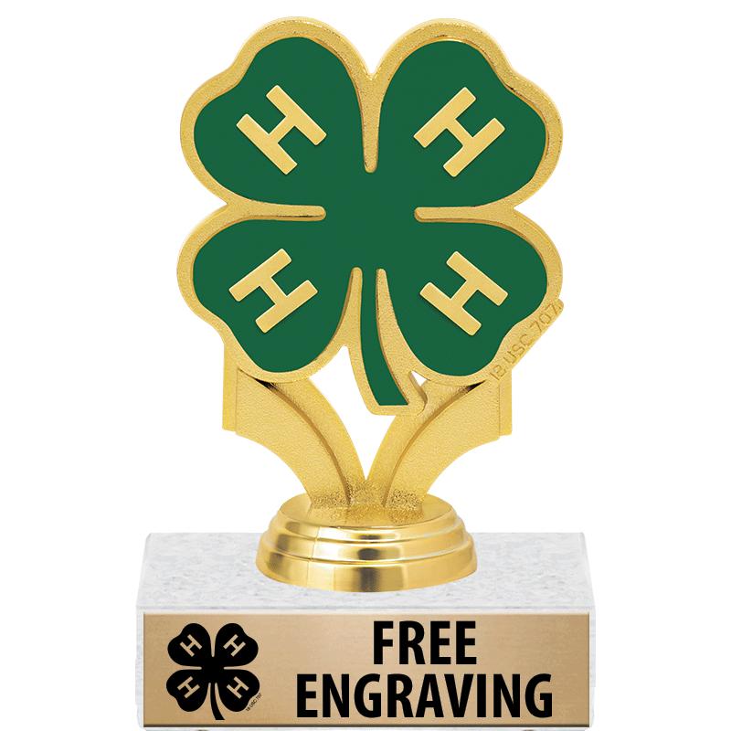 6" PARTICIPANT CLOVER TROPHY