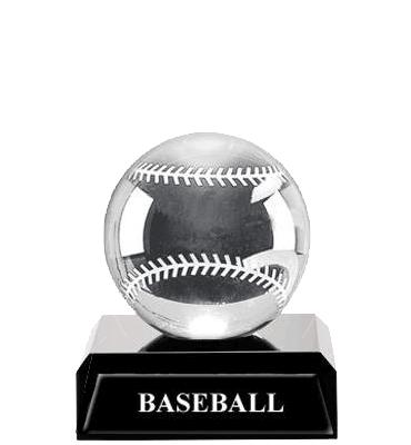 USA Softball Mini Baseball Crystal Pedestal
