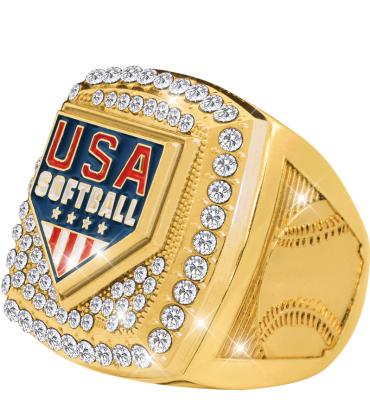 USA Softball Gold Deluxe Rings