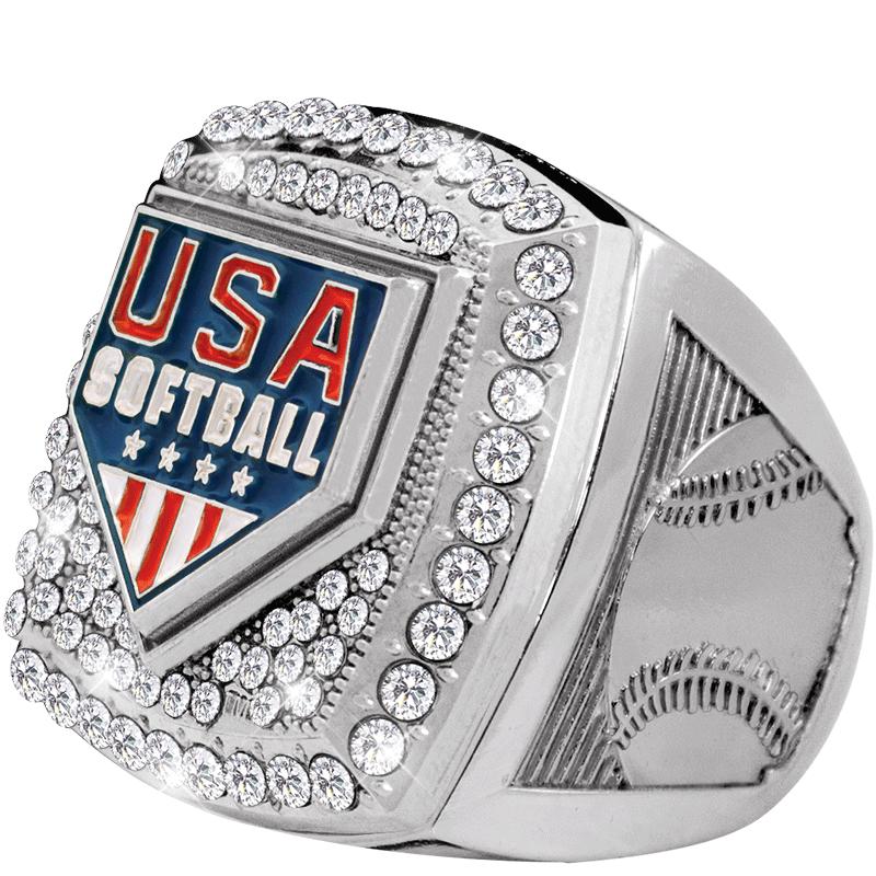 USA SOFTBALL DLX SLVR RNG SZ8