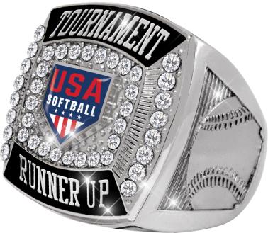 USA Softball Rings USA Softball Runner Up Deluxe Rings