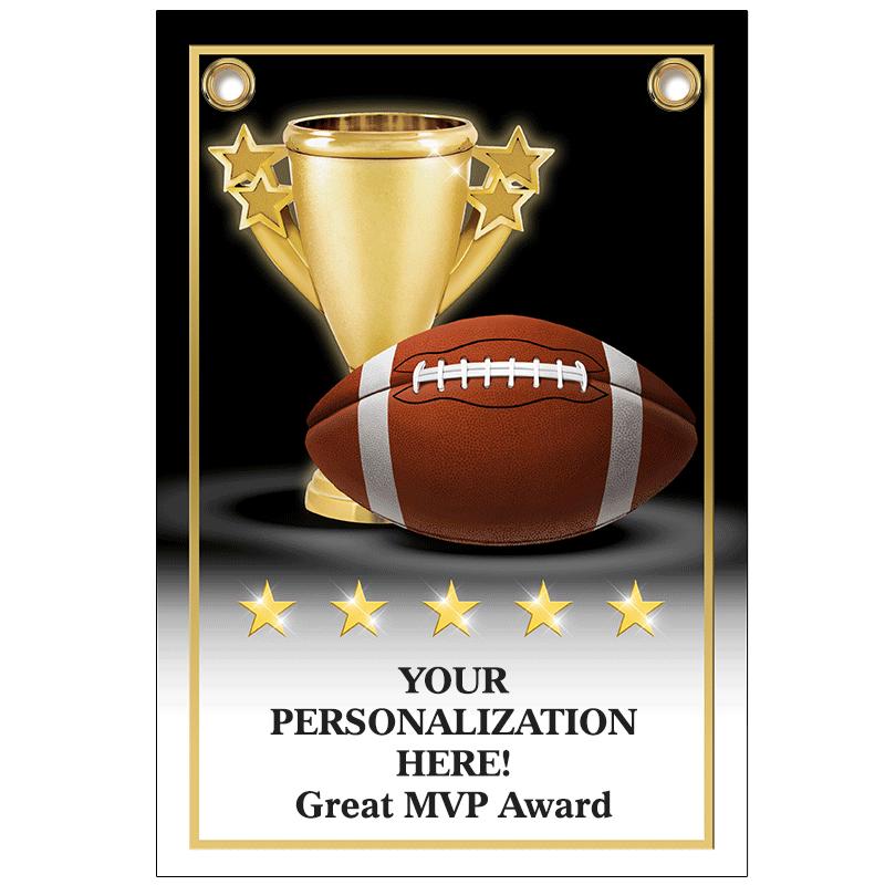 7.5"x11" FOOTBALL BANNER AWARD