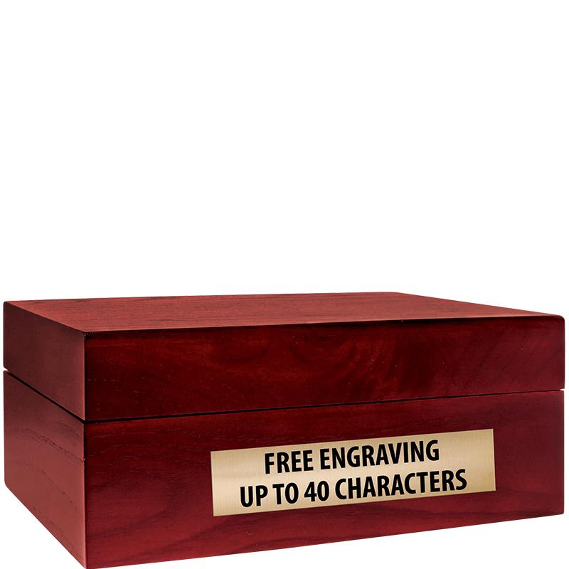 7"Wx3"H WOOD KEEPSAKE BOX