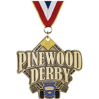2" PINEWOOD DERBY GOLD MEDAL