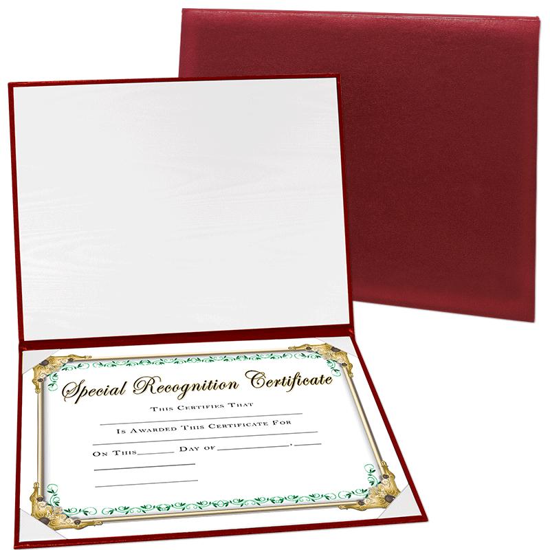 CERTIFICATE COVER-MAROON