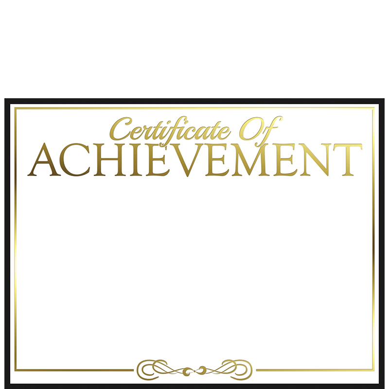 8.5X11" CRTFCT OF ACHIEVEMENT