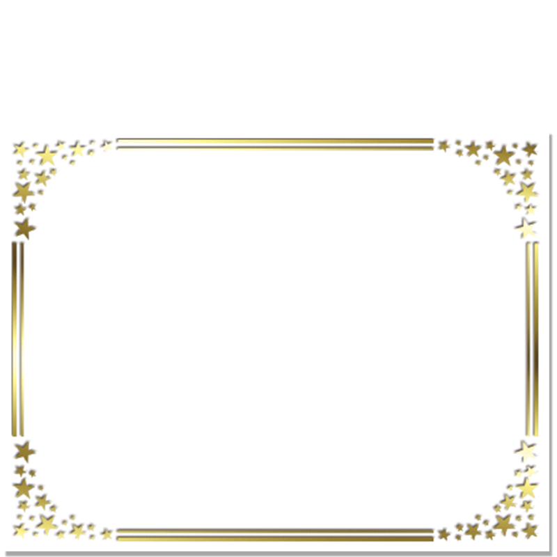 8.5X11" BLANK STAR CERTIFICATE