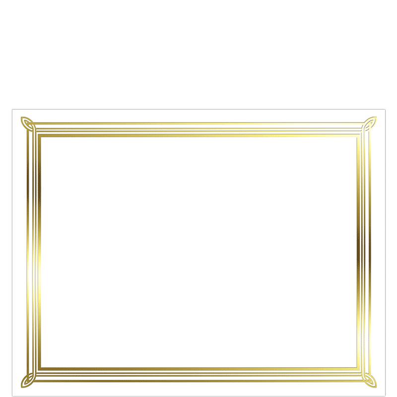 8.5X11" BLANK CERTIFICATE 2