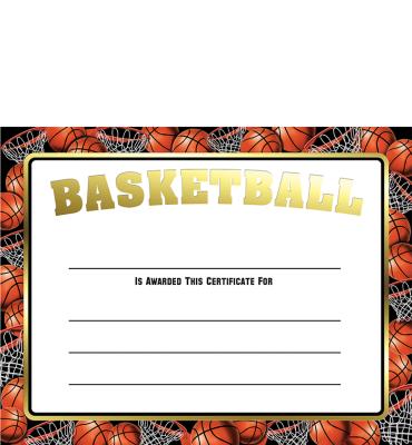Basketball Foil Certificate