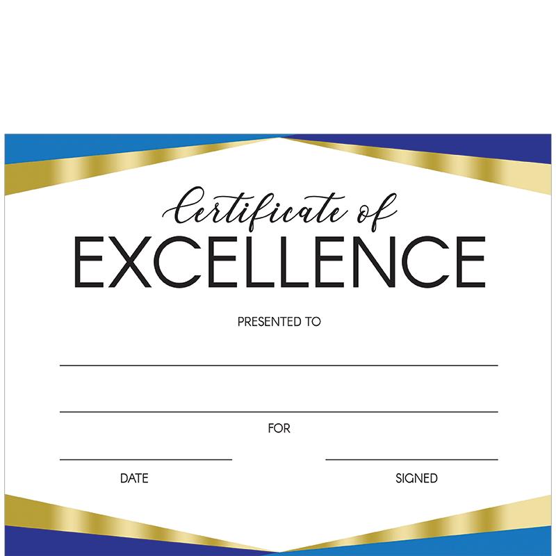 8.5X11G CLR CERT OF EXCELLENCE