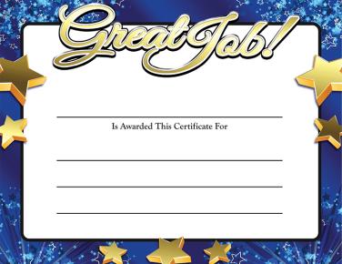 Great Job Certificate