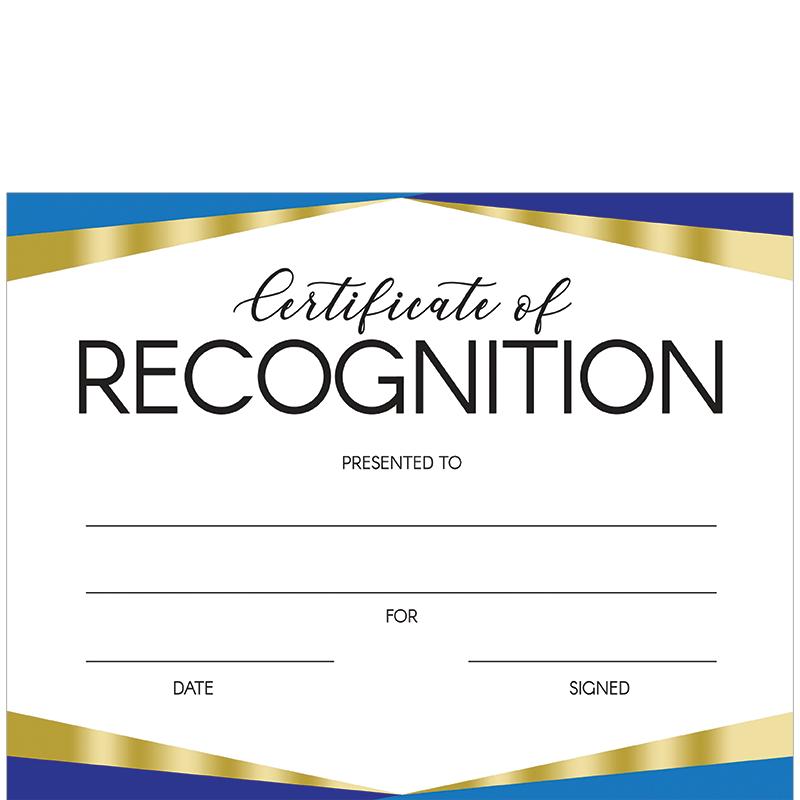 8.5X11G CL CERT OF RECOGNITION