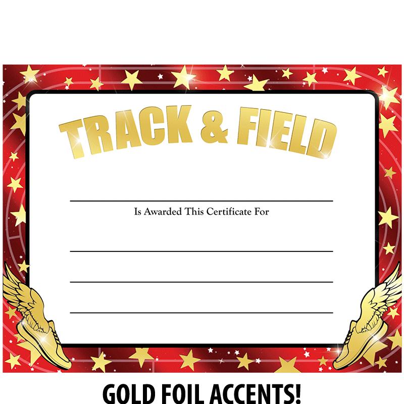 11"X8.5"TRACK-FIELD FOIL CERT