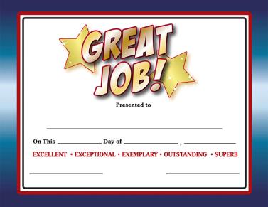 Great Job Certificates
