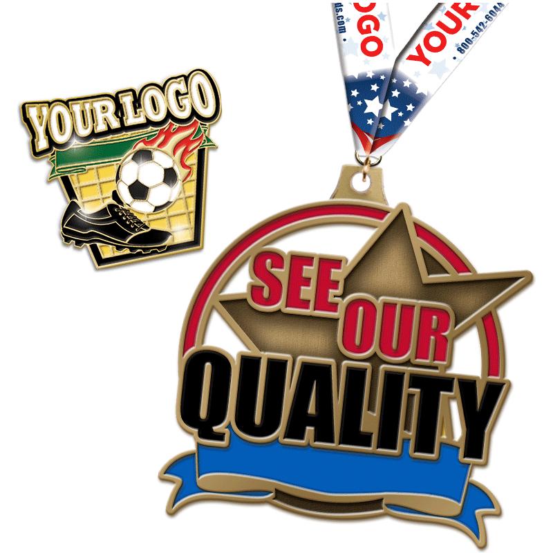 CUSTOM SAMPLE MEDAL AND PIN