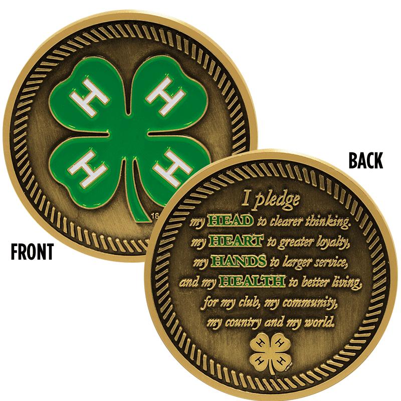 1.75" 4H PLEDGE COIN