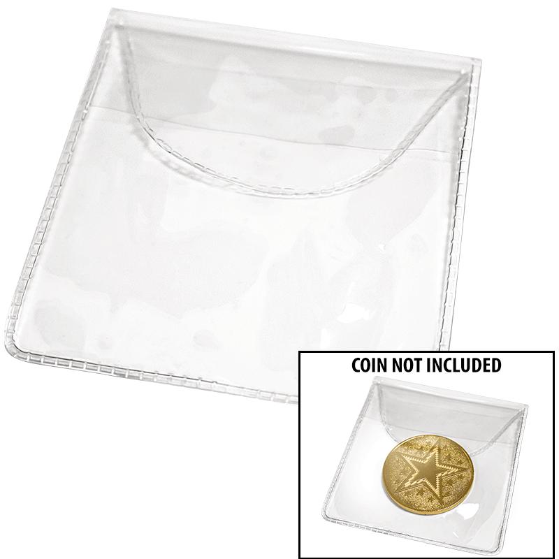 2.9375"Wx3"H CLEAR COIN POUCH