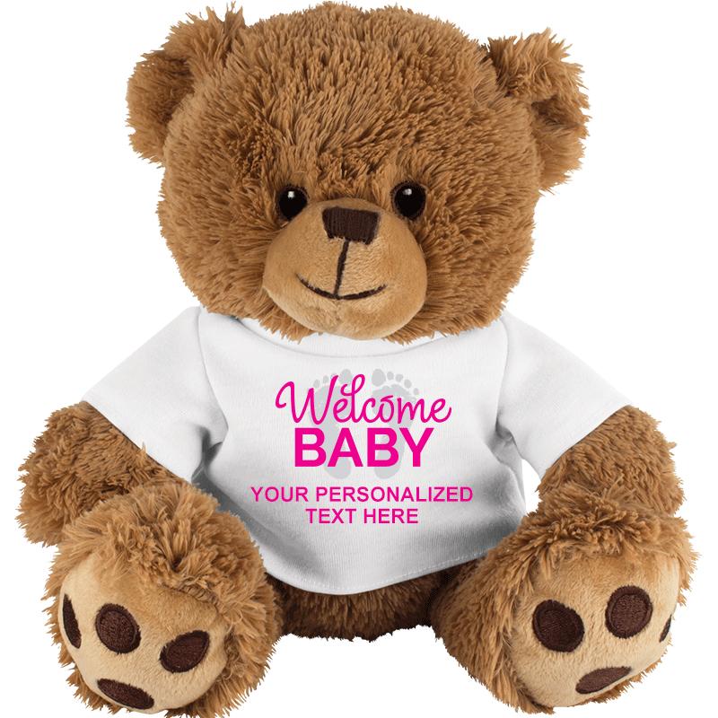 8" BEAR WELCOME BABY GIRL