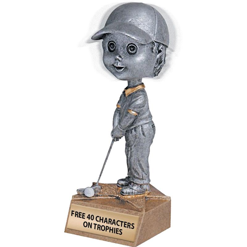 6"BOBBLEHEAD GOLF MALE SCULPTR