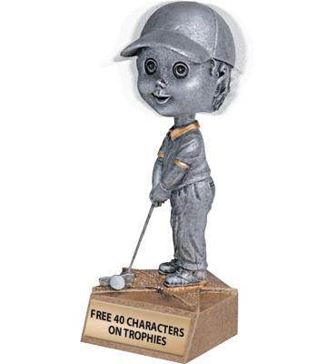 Bobble Head Golf Sculpture
