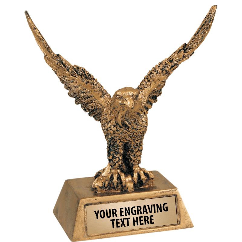 6.5" FLYING EAGLE GOLD SCULPTR