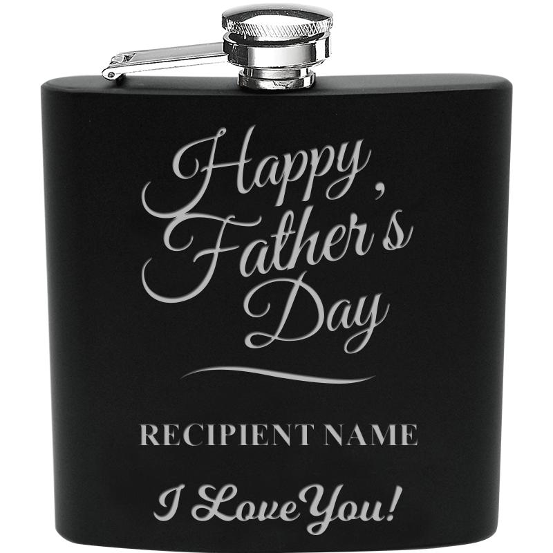 6oz FATHERS DAY BLACK SS FLASK