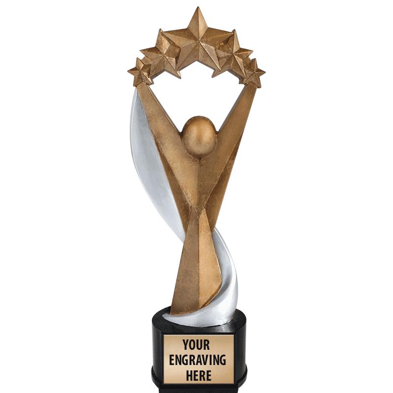 10" 5 STAR VICTOR SCULPTURE