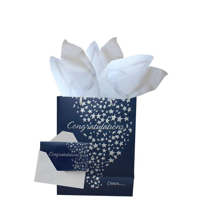 CONGRATS GIFT BAG W/CARD-XSMAL