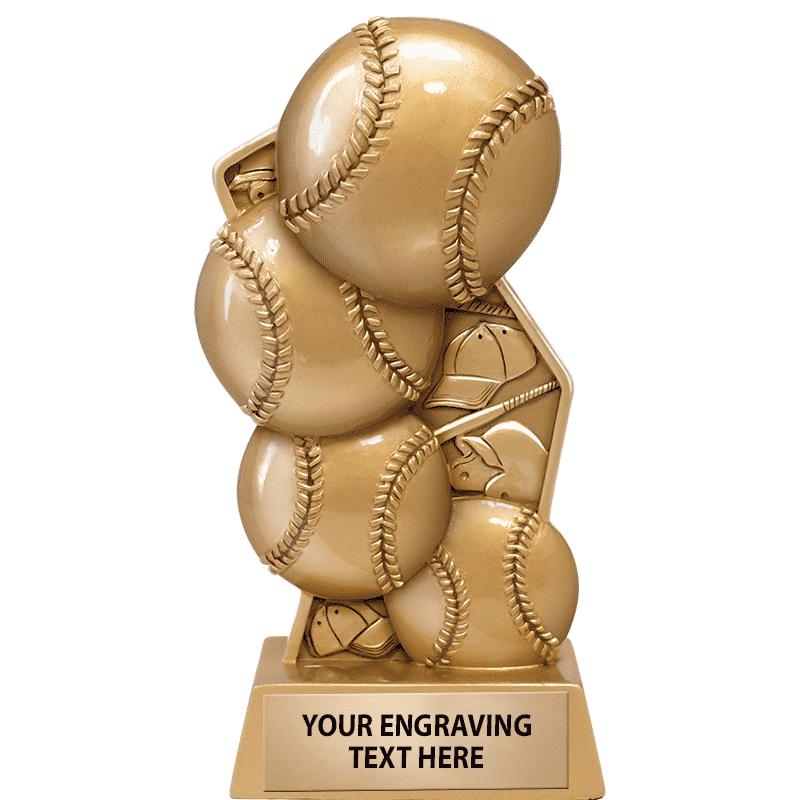 Crown Awards Baseball Trophies with Custom Engraving, 6 Personalized Boys  Baseball Championship Trophy On Black Base Prime