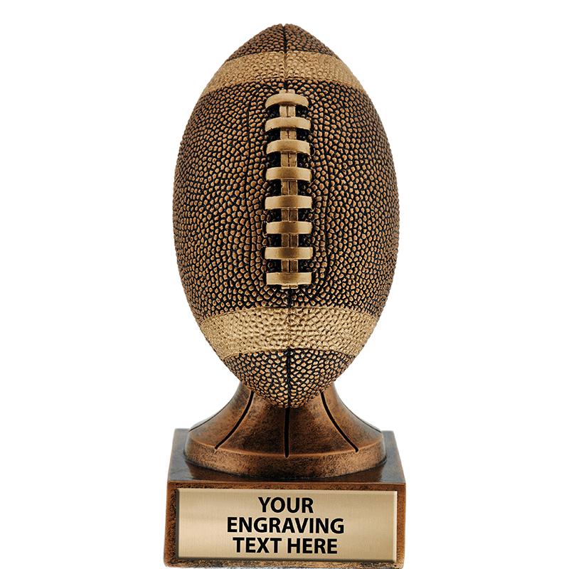 5.75"RUSTIC FOOTBLL RESIN GOLD