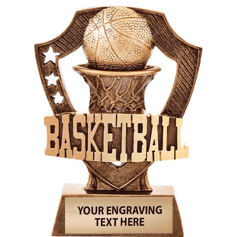 Crown Awards Personalized Walnut Basketball Plaque, 7 x 9 Basketball Plaques