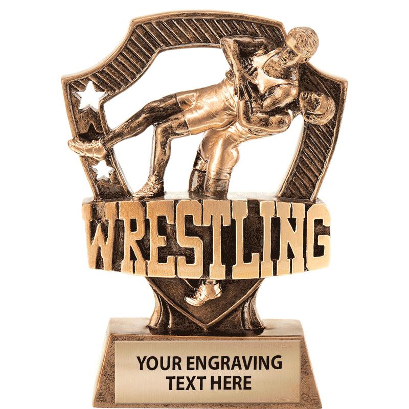 Gold Wrestling Pin Award, Crown Awards 1.35 Engravable Wrestling Pin