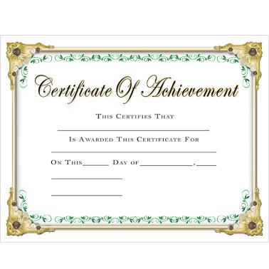 Scholastic Certificates | Achievement Certificate