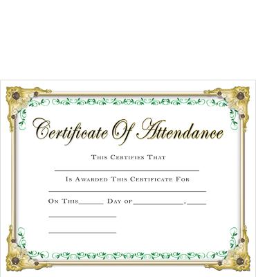 Attendance Certificate