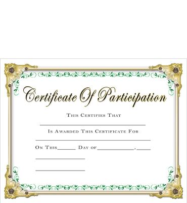 Participation Certificate