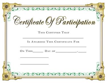 Participation Certificate