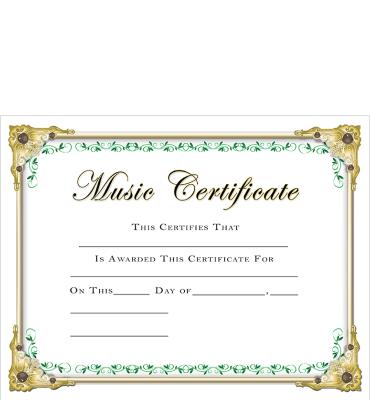 Music Certificate