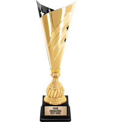 Gold And Black Star Streak Cup Trophy