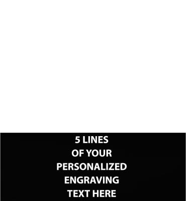 3.56"W x 1.31"H Black Acrylic Plate