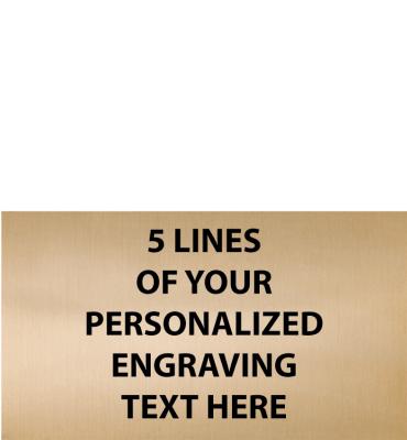 2.75"W x 1.56"H Gold Flexi Plate